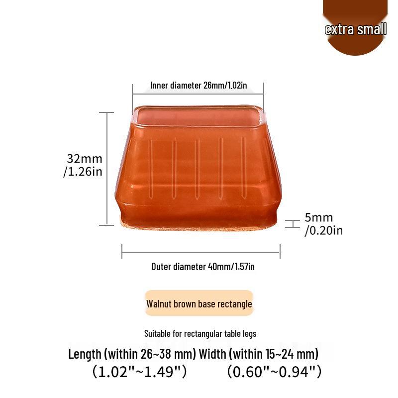 Силиконовые накладки на ножки стульев с фетровыми накладками - Защита мебели и снижение шума