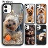 Krajews Dog YORKSHIRE TERRIER Puppy Phone Case For iPhone 14 5 SE 6s 7 8 Plus X XR XS 11 12 13 Pro Max Samsung S21 S22ultra Plus