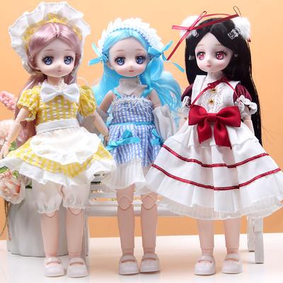 Аниме кукла 30 см Bjd кукла 23 подвижные шарнирные куклы платье DIY игрушка для детей подарки на день рождения