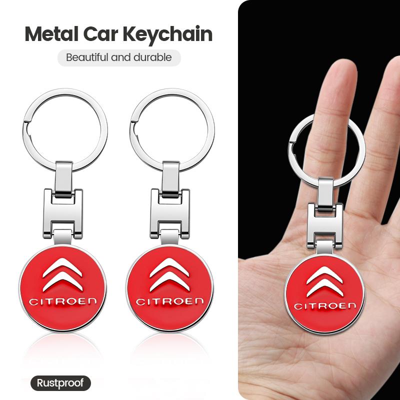 GESW6 High-quality Car Stainless Keyring Keychain Accessories For Citroen Celysee C4 C3 C5 C1 C2 C6 Picasso Cactus Berlingo Aircross