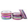 1 Pieces Color Stripe Tape Roll Nail Art Metal Creative Sticker Mixed Color Nail Decoration Tool