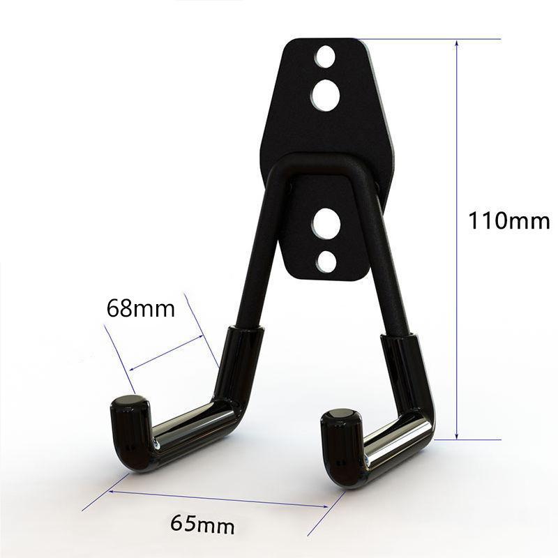 Сверхпрочный металлический крючок для гаража, настенное крепление, крючки для вешалок для велосипедов, настенное крепление, противоскользящий крючок для хранения лестниц, садовых инструментов