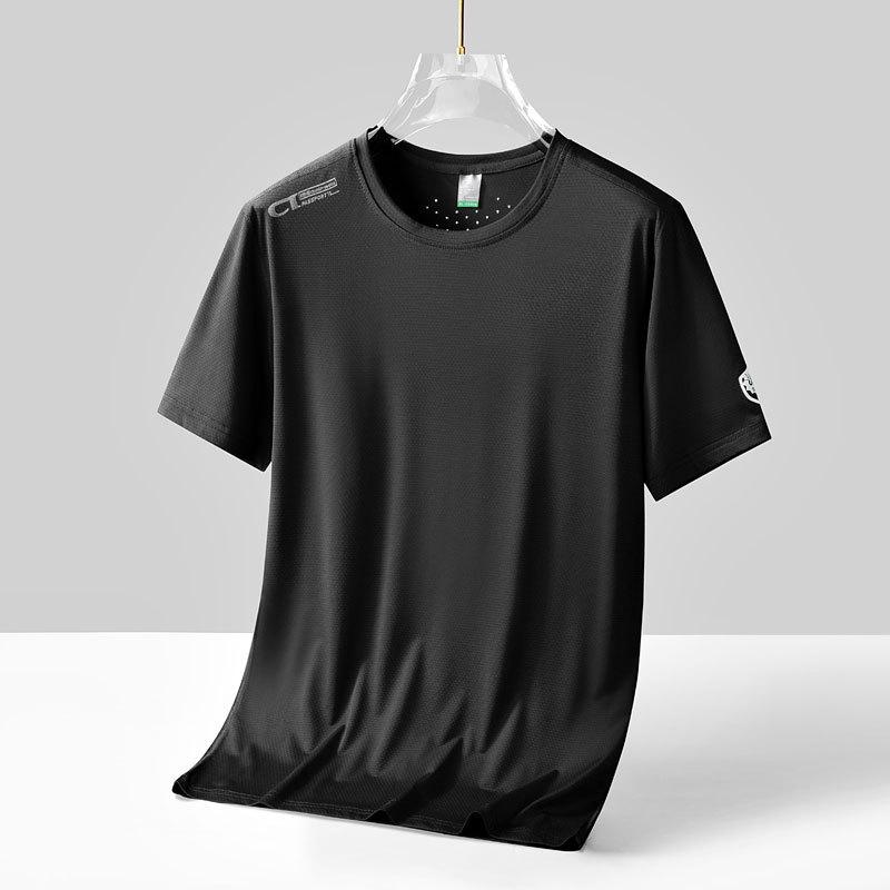 Мужская и женская дышащая футболка с коротким рукавом из шёлка, устойчивая к ультрафиолетовому излучению, для летних видов спорта на открытом воздухе