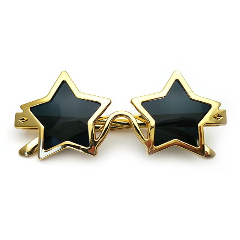 Модные Солнцезащитные Очки в Форме Звезды для Вечеринок: Европейский и американский фестивальный аксессуар для макияжа