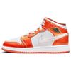 Air 1 Mid SE GS Electro Orange Kids Sneakers Black White DM4228-800