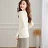 Women's Elegant Slim-Fit Wool Blend Long Sleeve Base Layer Sweater