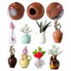 8pcs Cute Ceramic Vase Refrigerator Magnets Fridge Magnets Refrigerator Stickers for Refrigerator Decoration Kitchen Office