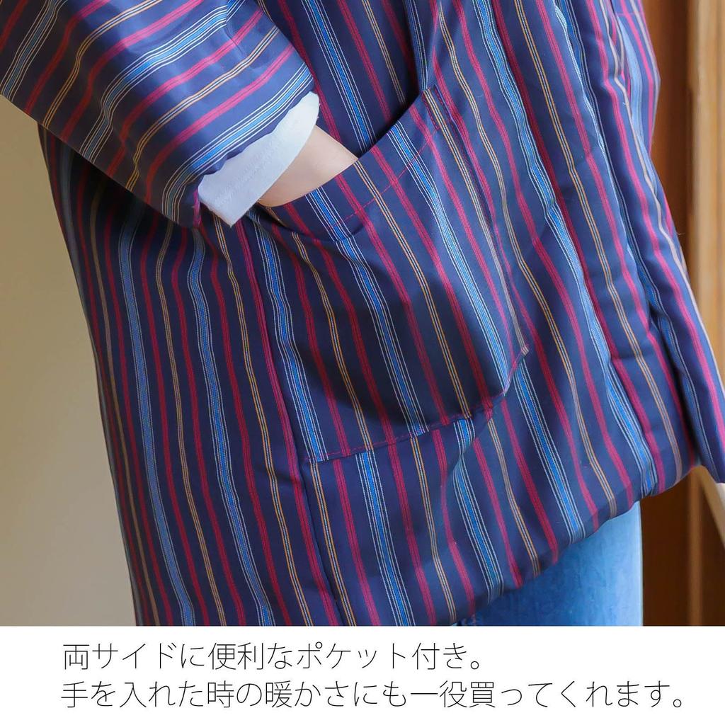 Женская куруме хантэн от Yurakuan (Женский Хантэн), На хлопковой подкладке, Сделано в Японии (Размер 24, Один размер подходит всем)