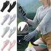 Ледяной шелк Защита от солнца Велосипедные перчатки Защита от УФ-лучей Летние перчатки для вождения Женские Перчатки от солнца Женские