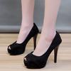 Электронная коммерция внешняя торговля женская обувь рыбий рот высокие каблуки женские тонкие каблуки водонепроницаемый стол мелкий рот одиночные туфли сексуальный ночной клуб банкет s