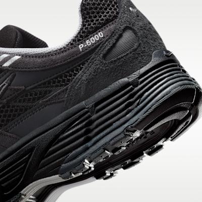 Nike P-6000 Замша Антрацит Металлик Серебристый