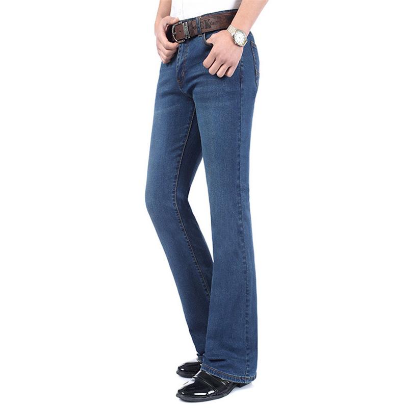 Мужские зимние утолщенные большие расклешенные джинсы, расклешенные брюки, свободный крой, мужские дизайнерские классические джинсовые джинсы с высокой талией