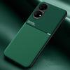 Чехол для Huawei P50 P 50 Pro, автомобильный магнитный держатель, кожаные текстурированные чехлы для телефонов для Huawei P50 Pro P50Pro, мягкий бампер, задняя крышка