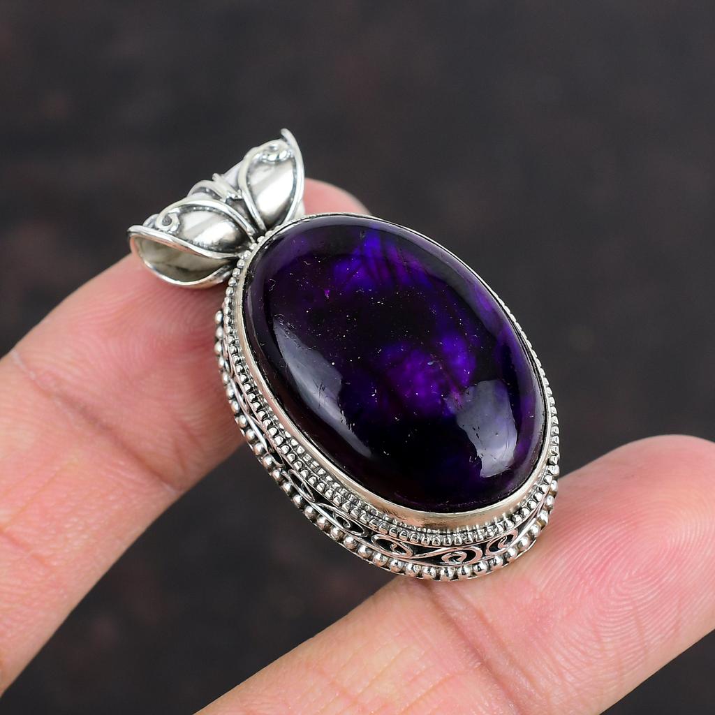 Фиолетовый огненный лабрадорит кулон натуральный драгоценный камень антикварные ювелирные изделия 925 стерлингового серебра кулон ручной работы винтажный кулон подарки для жены