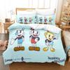 3D Printed Cuphead Show Bedding Set Pillowcase Cartoon Duvet Cover Double Twin Full Queen King Adult Kids Bedclothes Quilt Cover