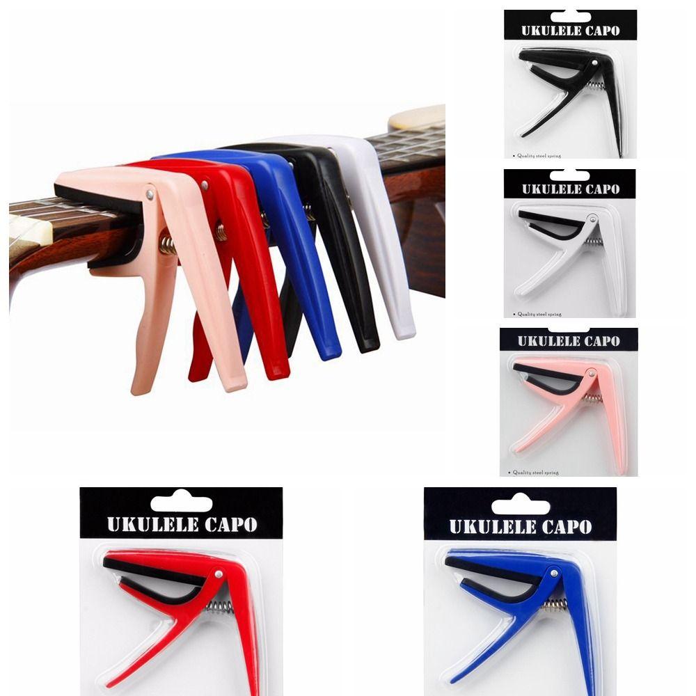 White Ukulele Tuning Clamp Plastic Uk Tone Clip Universal Ukulele Capo Electric