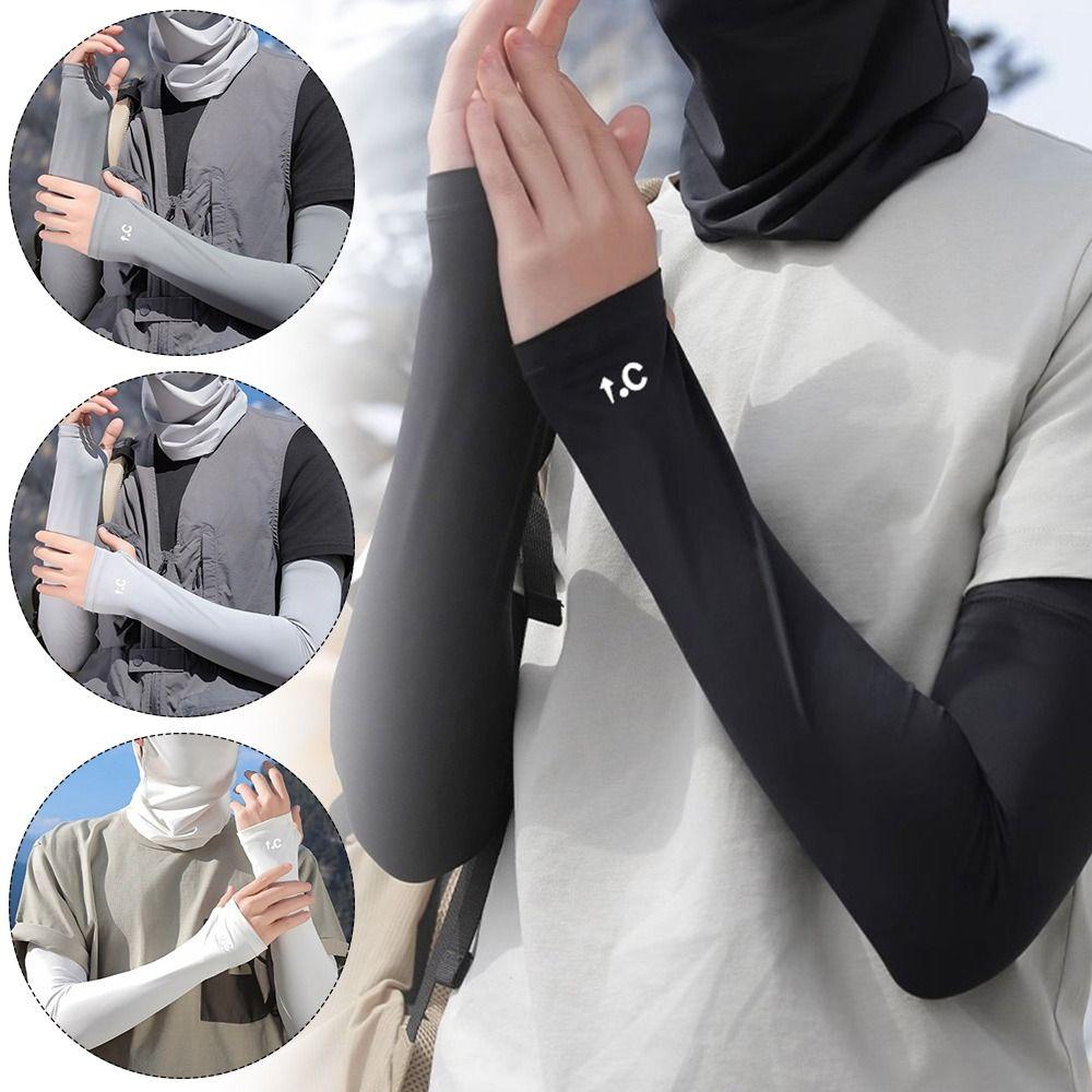 UPF 50+ Sun Arm Sleeves Breathable Arm Covers Summer Ice Silk Arm Sleeves Outdoor