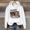 Ladies Fashion Casual Long Sleeve Printed Round Neck Hoodie Pullover Top
