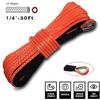 6mm 15m 4T Synthetic Winch Rope Tow Car Accessories Off Road Trailer Strap Breaking Strength 4500LBS-5500LBS For ATV UTV Vehicle