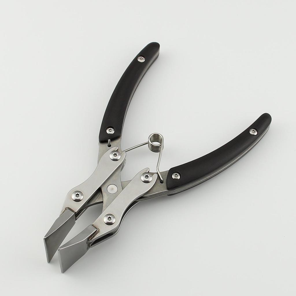 Handmade Stainless Steel Flat Nose Pliers for DIY Leather Goods, Purse Frame, Edge Pressing, and Gluing Line.