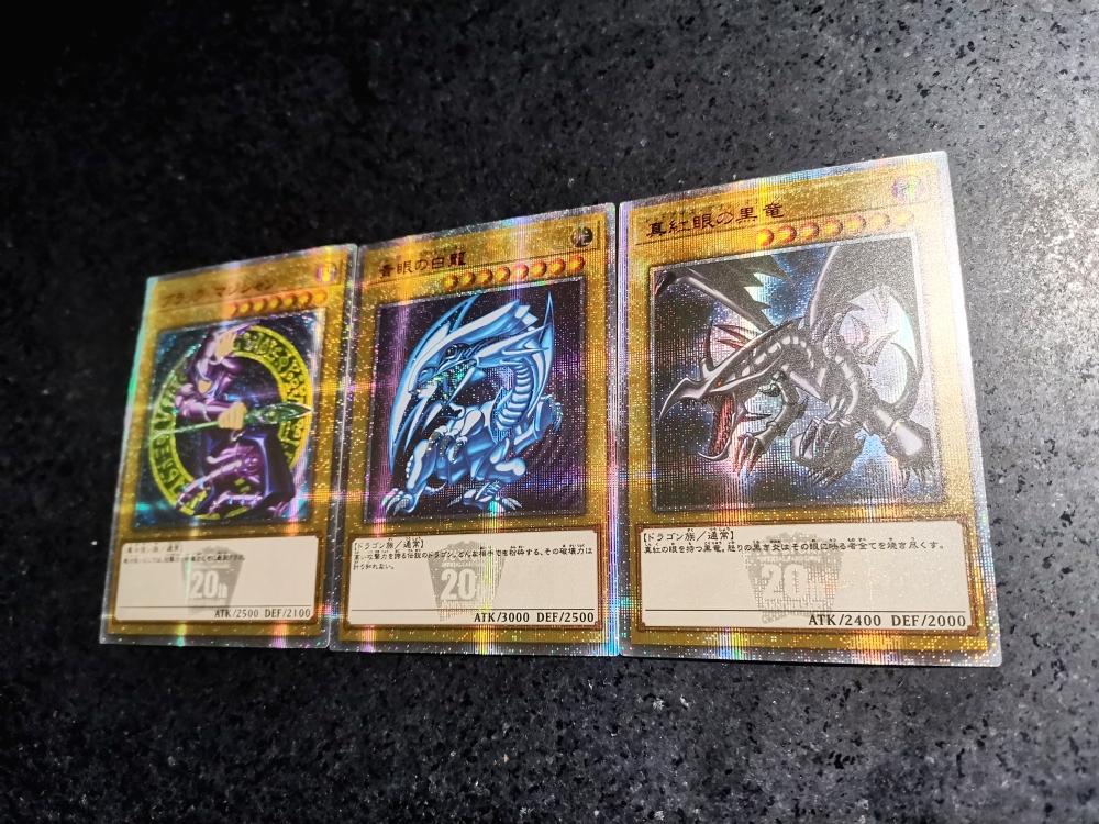 3pcs/set Yu-gi-oh! Blue-Eyes White Dragon Self Control Collect Signature Trading Flash Card Anime Cartoon Gift toy