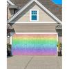 Colorful Rainbow Printed Garage Door Decorations Background (No Glitter) Party Photography Backdrop Kids Girl Princess Birthday Outdoor Banner Party