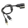 Cablecc Media In AMI MDI To Stereo 3.5mm Audio & USB-C AUX Adapter Cable