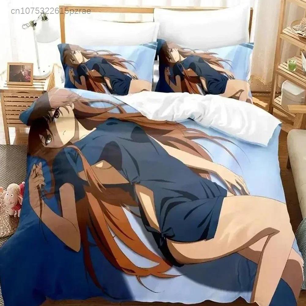 Постельный комплект Ookami-san To Shichinin No Nakama-tachi с принтом, наволочка, пододеяльник для кровати, мягкое постельное белье размера Квин и Кинг, для дома