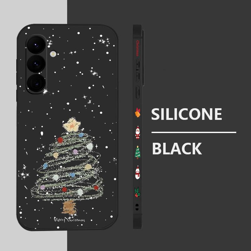 Матовый тонкий чехол Dream Merry Christmas Tree Pattern для Samsung Galaxy S24 Ultra S23 FE S22 A55 A54 A34 A35 A52, мягкий противоударный чехол из ТПУ со шнурком