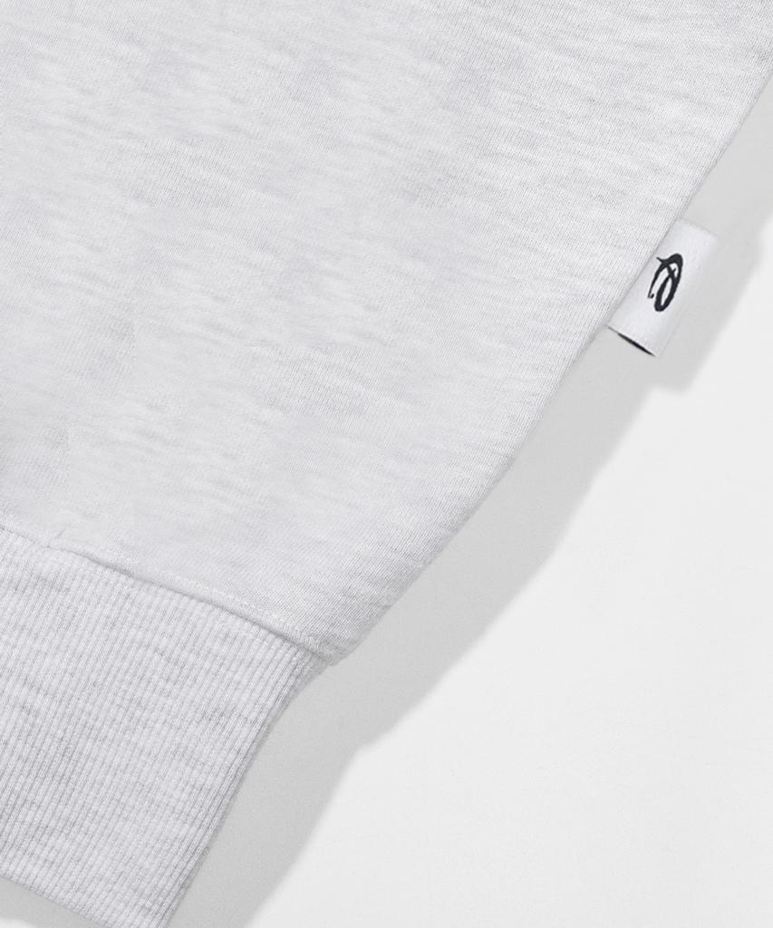 ESCAPEFROM Lavender Spray Rabbit Print Sweatshirt White Melange