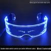 LED Colorful Punk Party Glasses: Cross-Mirror Luminous Festival Eyewear