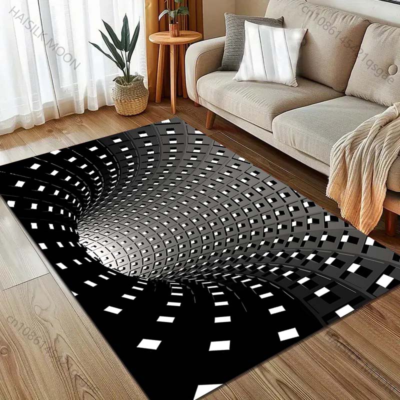 Стереоскопический 3D Иллюзионный Ковер с Рисунком для Спальни Гостиной Прикроватный Диван Напольный Коврик Современный Домашний Декор Зональный Ковер Роскошный Подарок