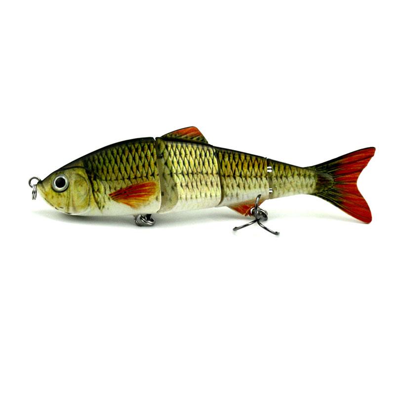 1 шт. многошарнирная приманка для гольяна для форели HENGJIA без губ, 4 секции, бионический воблер, рыболовные снасти