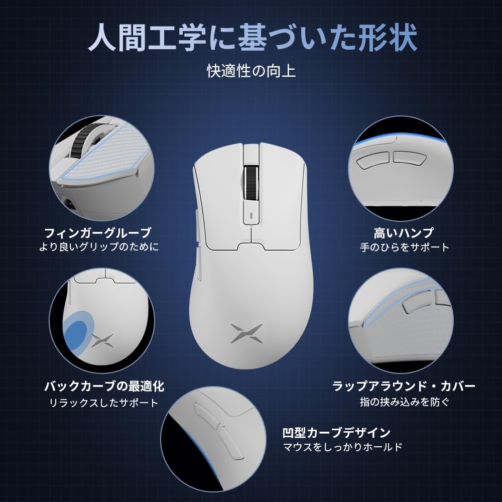 DELUX M900PRO Gaming Mouse 8000Hz Polling 63g for Major PAW3395 Sensor Huano Pink Magnetic Charging Base Included Wireless, Rate, Lightweight,