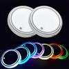 1/2Pcs Universal New Led Car Cup Holder Bottom Pad LED Light Cover Trim Atmospher Lamp Anti Slip Mat Colorful Coaster Retrofitting