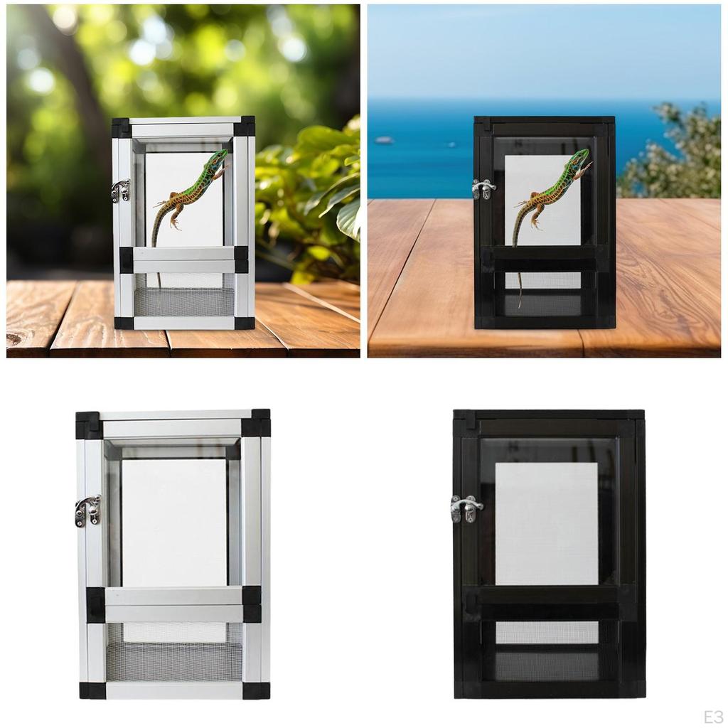 Gecko Tank with Ventilation and 360-Degree Observation for Small Turtles