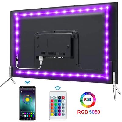 Лента Bluetooth USB светодиодная лента 5050 SMD 5V USB RGB лампы Гибкая светодиодная лента лента RGB самоклеящаяся ТВ настольный диод