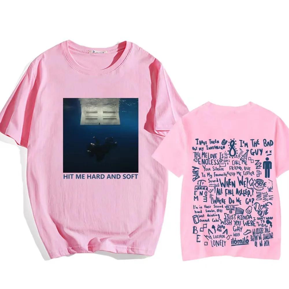 Футболка Hit Me Hard And Soft 2024 World Tour Printed из хлопка, свободная, удобная, с коротким рукавом, B Sister Harajuku, женская, унисекс, уличная