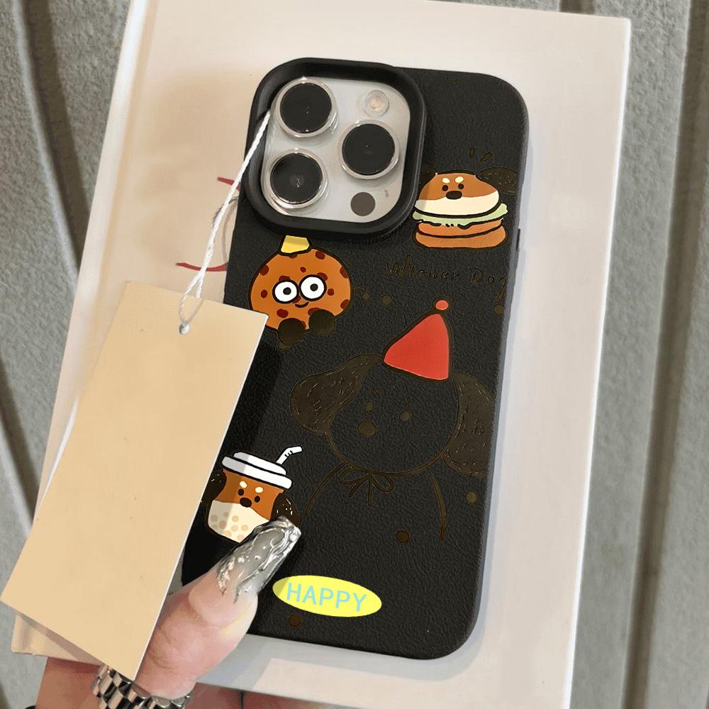 Чехол для телефона iPhone 11 13, чехол для iPhone 12 14 15 16 Pro Max 12 Pro 15 Plus, кожаный, окрашенный, водонепроницаемый, устойчивый к падениям и износу, мультяшный