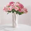 Artificial Flowers Retro Silk Rose Bouquet Hydrangea Peony Bride Holding Fake Flower Home Decor Wedding Decoration Accessories