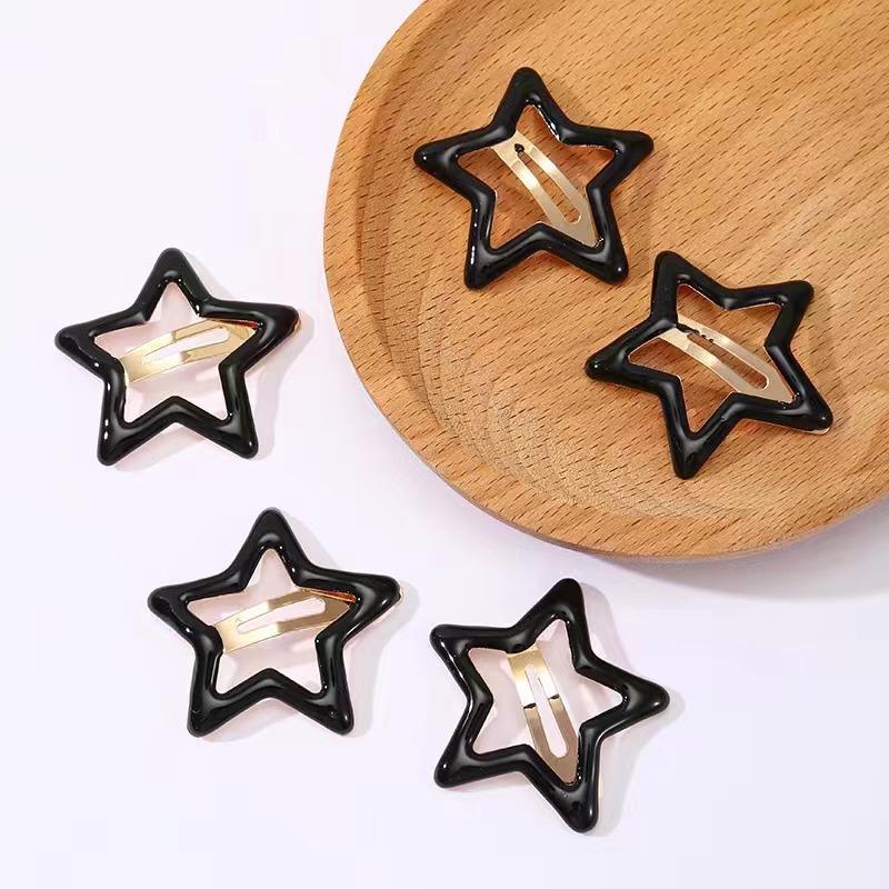 Новая заколка для волос Oil Drop Color BB - Милая заколка для волос в форме сердца и звезды для девочек