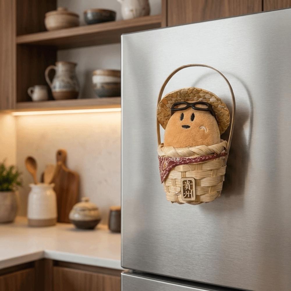 Handmade Potato Doll Refrigerator Magnets Soft Mini Fridge Sticker Magnetic Sticker Office
