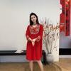Autumn Loose Fit Cloud Cotton Red Nightdress for Women