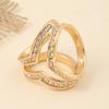 Scarf Button Three-Ring Design Rhinestones Inlaid Scarf Buckle Korean Style Scarves Shawls Scarf Fastener Jewelry Accessory