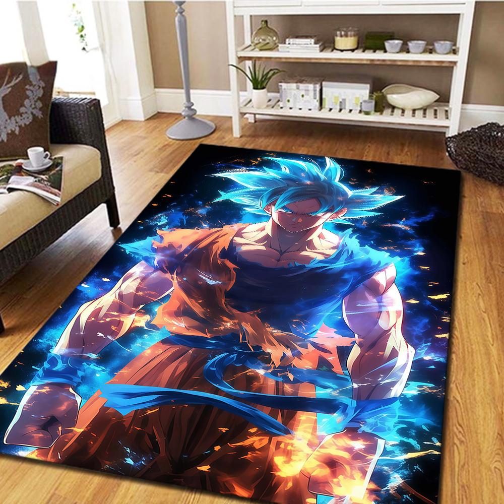 Son Goku Anime Floor Carpet, Digital Printed Movie Rug, Home Decor Mat for Bedroom, Living Room -HYQ29