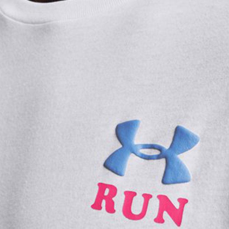 Under Armour Футболка с круглым вырезом и логотипом Alphabet для бега, мужская, белая 1369406-100