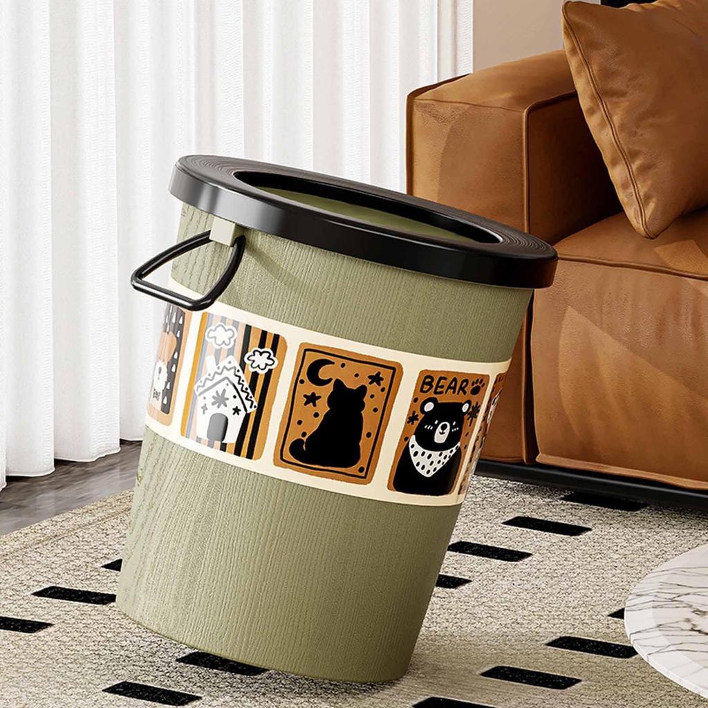 Trash Can Without Lid Paper Basket Minimalist Versatile Elegant Wastebasket Waste Bin for Indoor