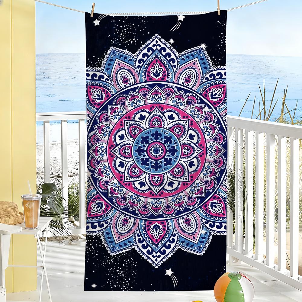 Mandala Bohemian Art Towel Soft Pool Gift For Travel Gym Shower Camping Quick Dry Sports Large Beach Towels