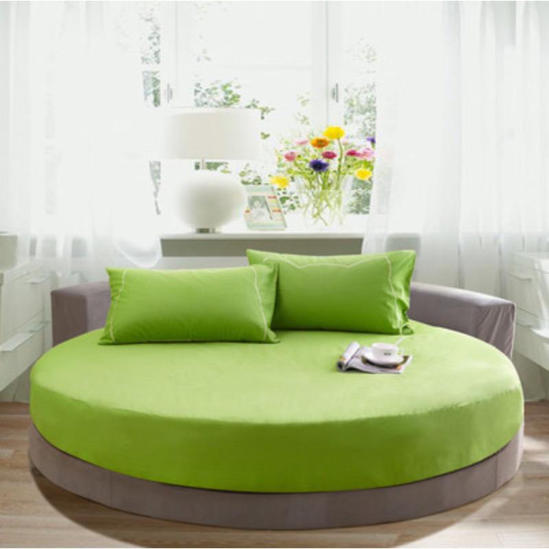 Покрывало для круглой кровати из чистого хлопка, однотонное хлопковое простое круглое покрывало, защитный чехол