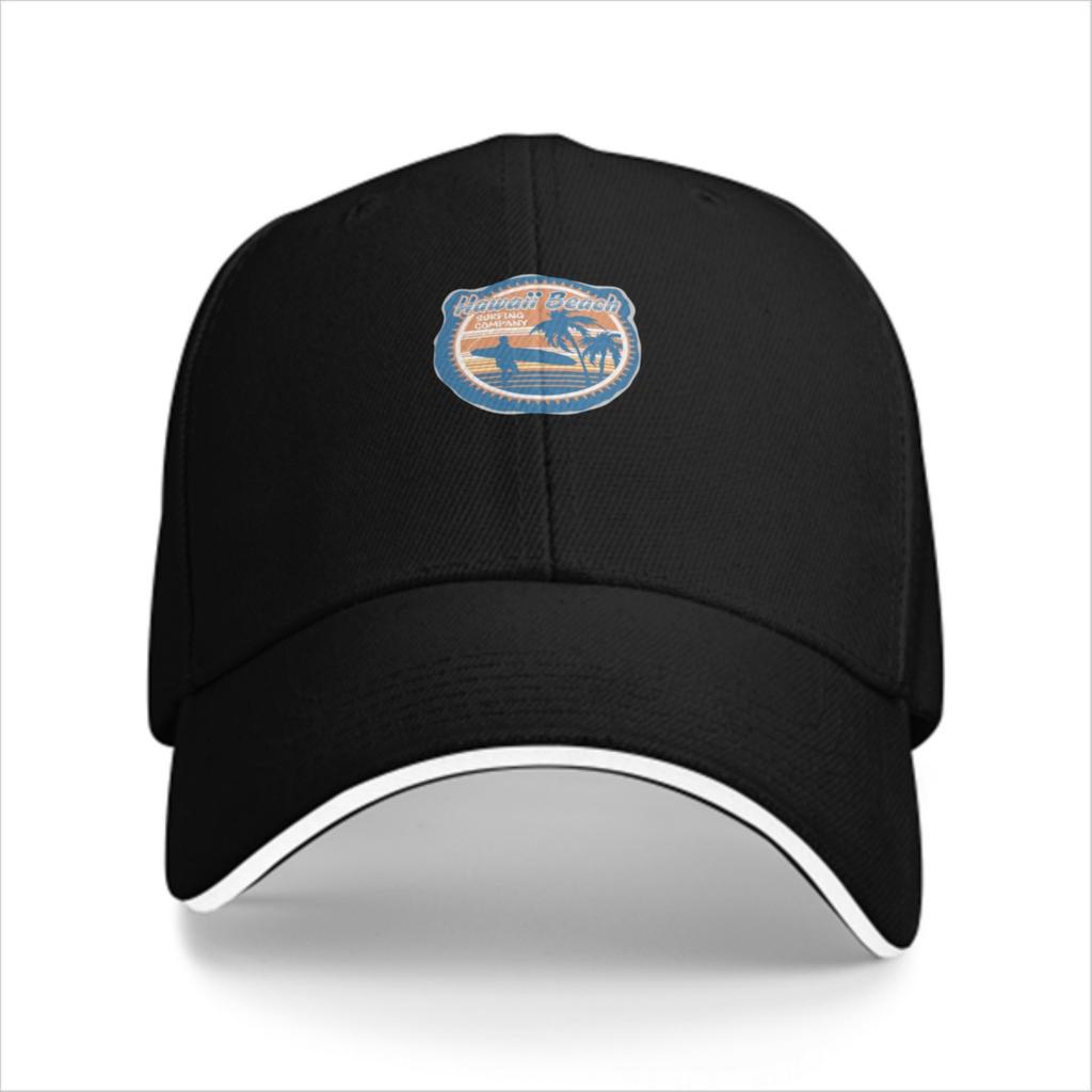Surf Beach Palm Trees Graphic Baseball Cap Polyester Adjustable Casual Hat Unisex